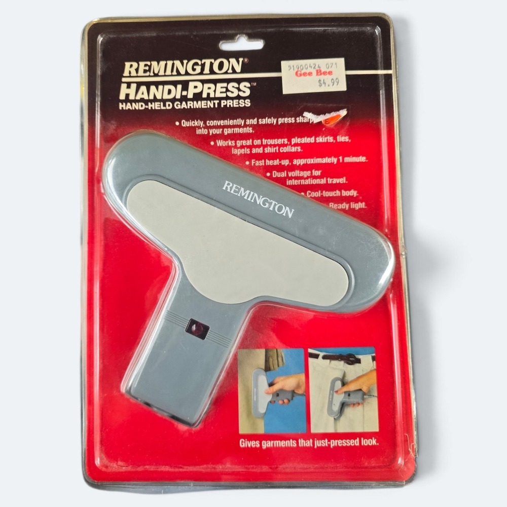 Vintage Remington Handi-Press Hand-Held Garment Press 1989 Model GP-1 Voltage